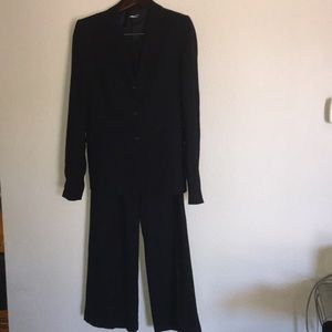 J Crew 2 pic black pant suit womens size 8